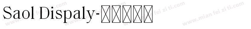 Saol Dispaly字体转换